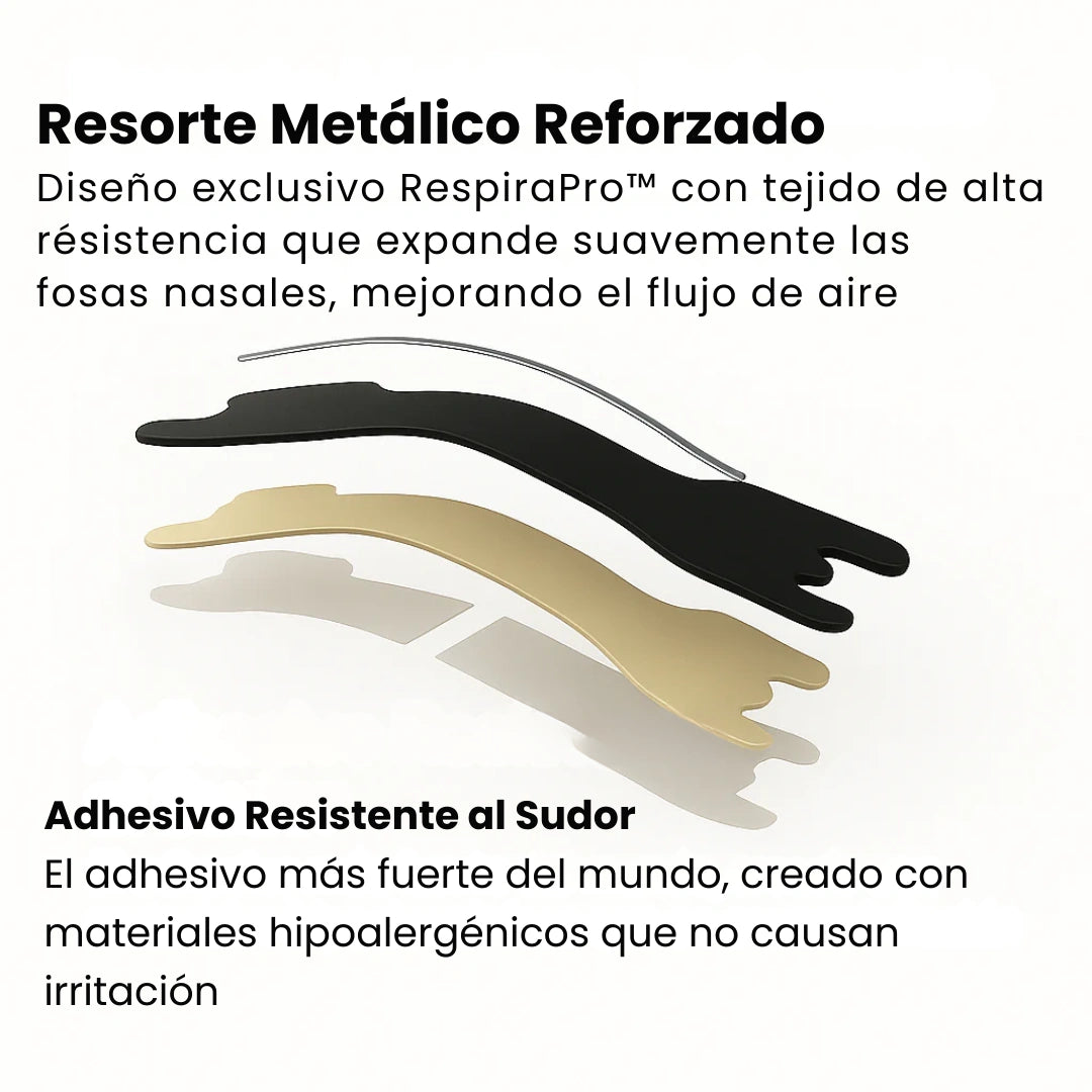 RespiraPro™ - Bandas Nasales para Entrenar y Descansar Mejor