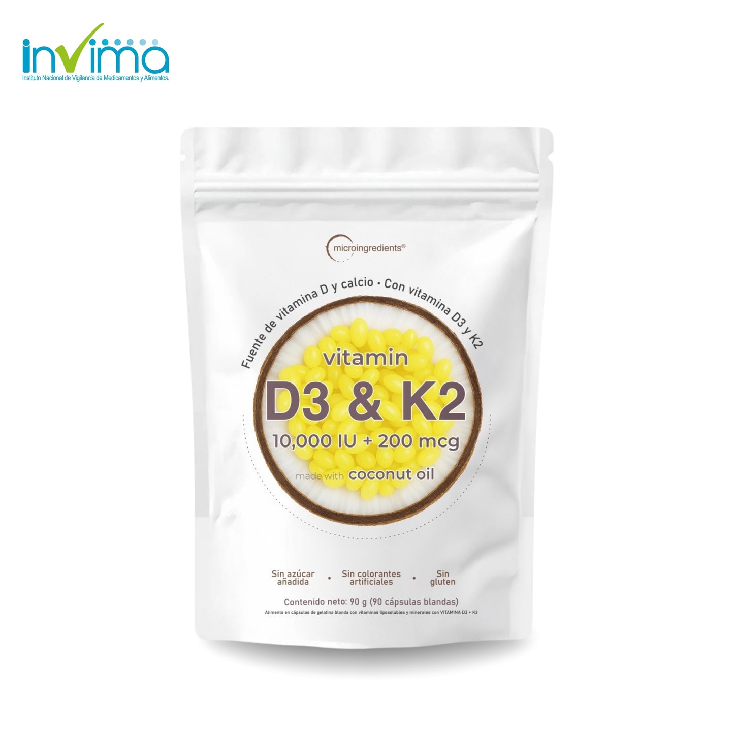 Vitamina D3 + K2 de Alta Potencia para huesos fuertes y defensas activas