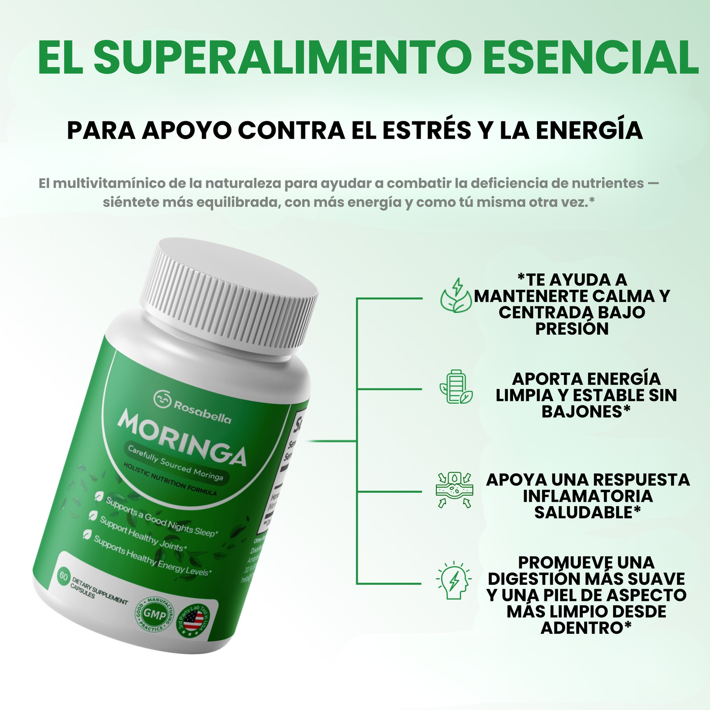 Rosabella Moringa - Soporte natural para tu energía, tu descanso y tu bienestar emocional