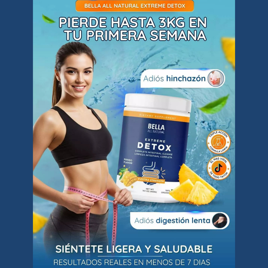 Bella All Natural Colon Detox - Apoyo Metabólico y Digestivo Diario