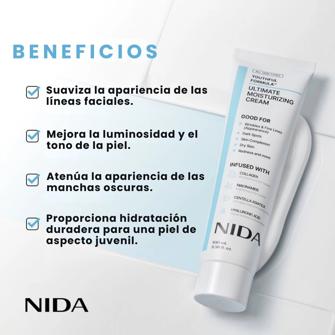 Crema humectante KOREANA definitiva NIDA Youthful Formula™