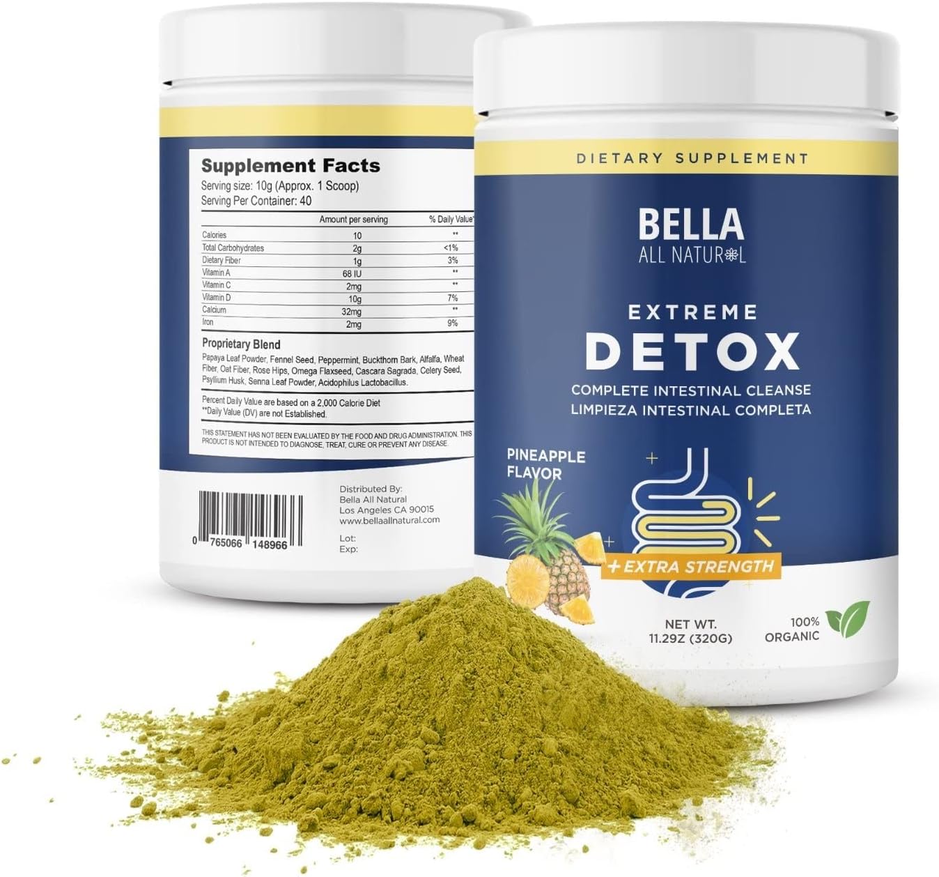 Bella All Natural Colon Detox - Apoyo Metabólico y Digestivo Diario