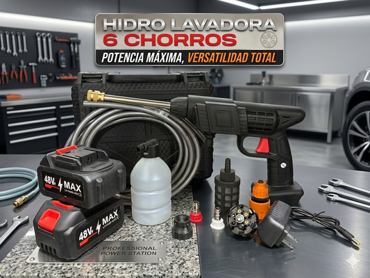 Hidrolavadora Portatil 6 En 1 - 48v