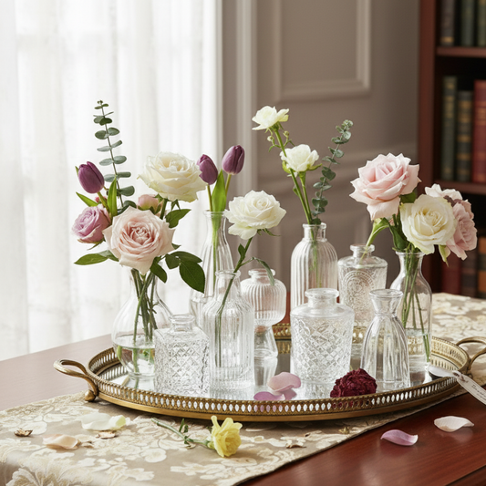 4 Mini Floreros Premium: El toque elegante que tu hogar estaba necesitando